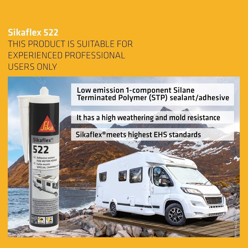 Sika 522 Bonding Sealer Sealant Sikaflex 522 WHITE 310ml External/ Internal