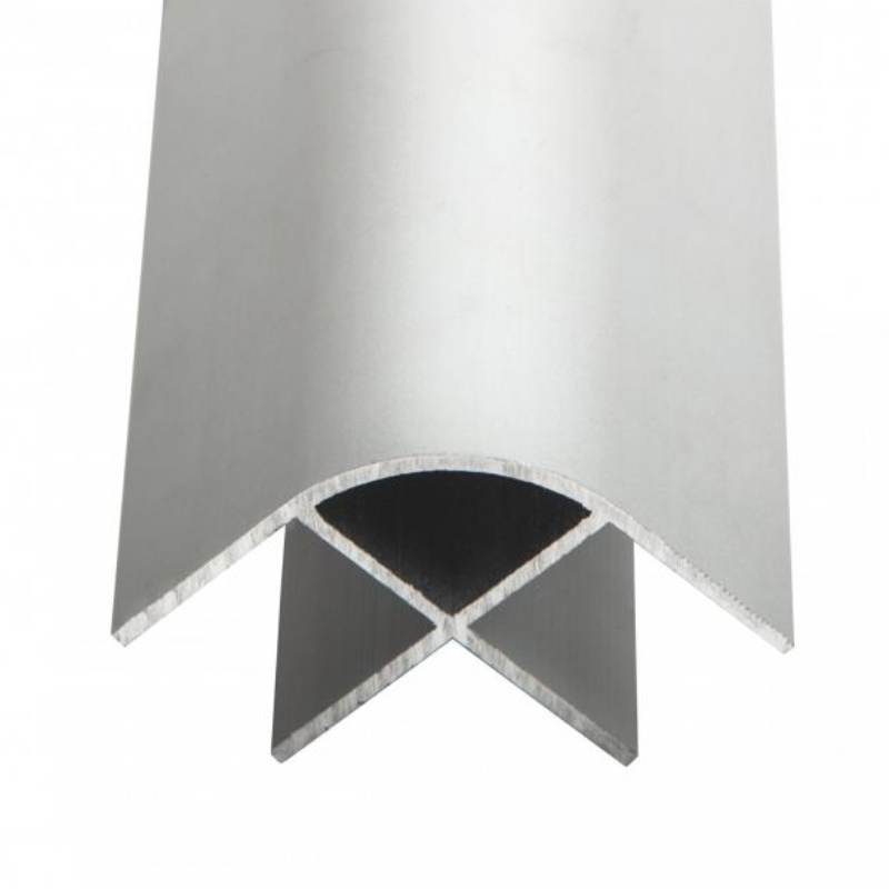 Aluminum Corner Profile 3m (3000mm) x 17mm Radius - Anodised Silver or Black