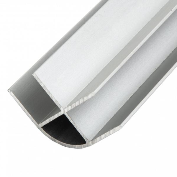 Aluminum Corner Profile 3m (3000mm) x 17mm Radius - Anodised Silver or Black